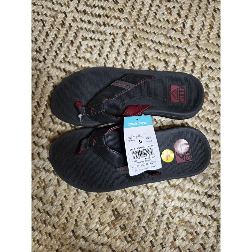 Reef Mens 8 Santa Ana Summer Beach Holiday Sliders Sandals Flip‎ Flops NWT B2